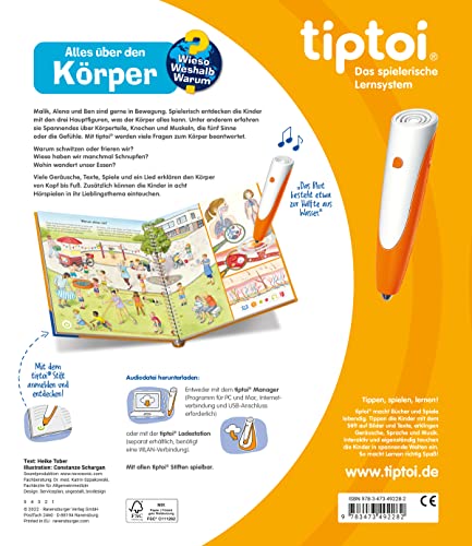 Ravensburger - tiptoi® Why? How? What for? All about the body: Book for children ages 4 and up