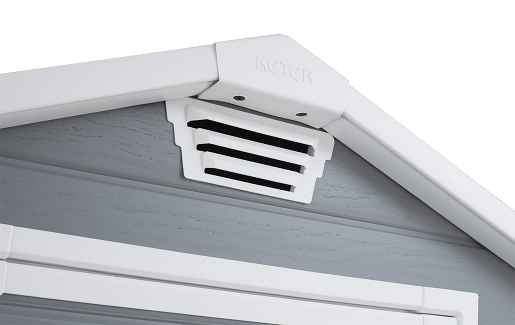 Keter Manor Garden House (4x3) also for small gardens: Weatherproof, plastic, grey