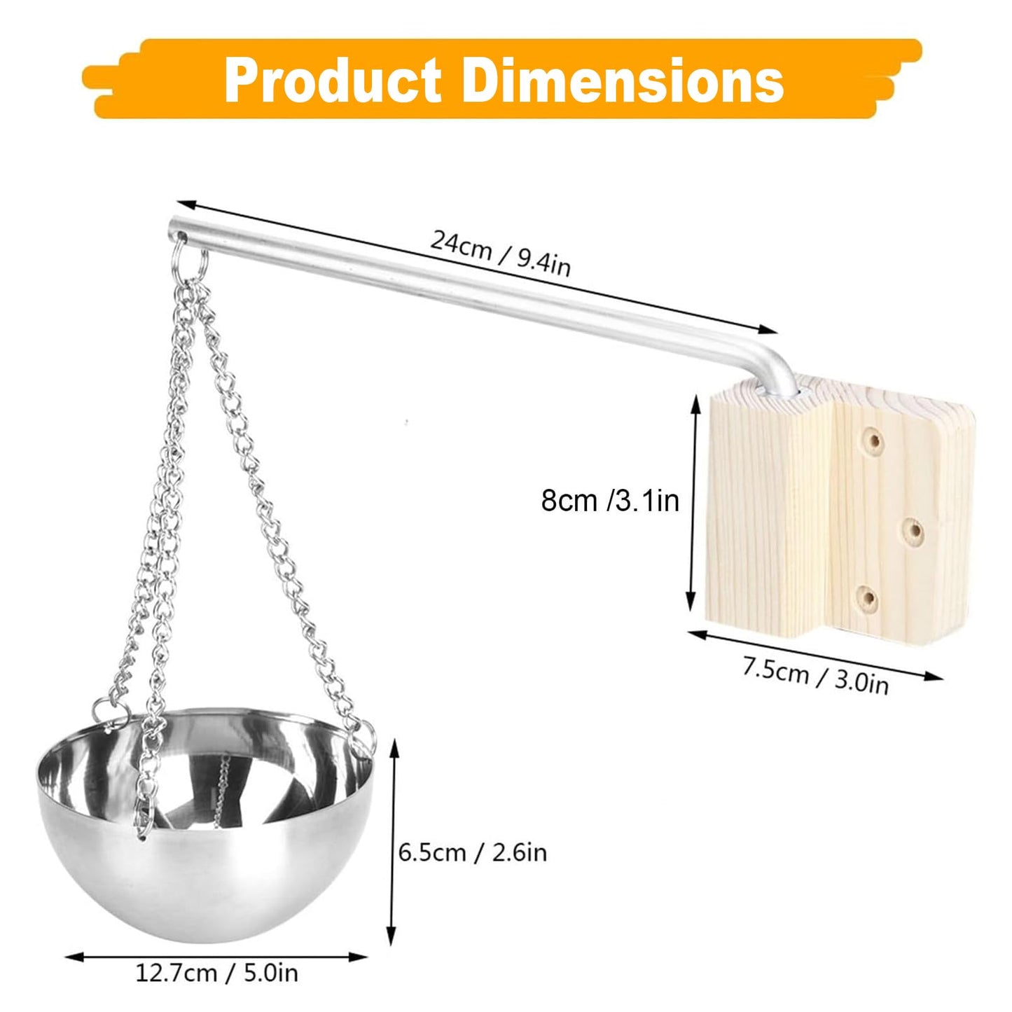 WOOLUCK Sauna evaporator bowl made of stainless steel: Aroma bowl with accessories | Hanging