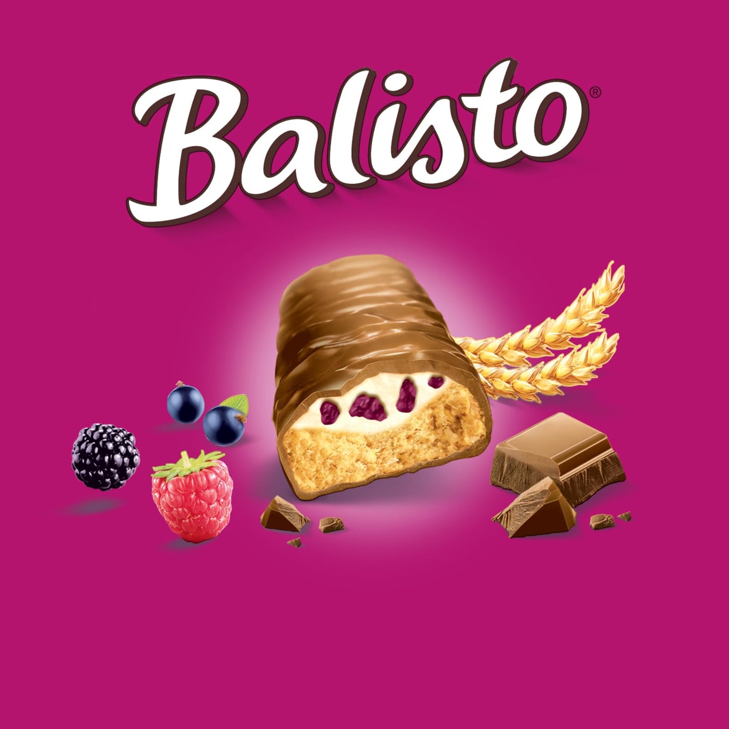 BALISTO Chocolate Bulk Pack | Cereal Chocolate Bar with Yogurt Berries (20 x 37g = 740g)