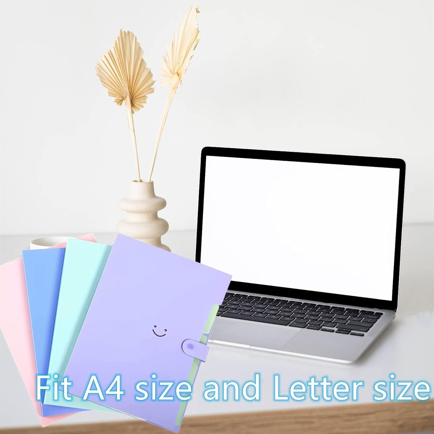 Document folder in A4 format (6 pieces): Organizer folder with 5 compartments & sticky notes