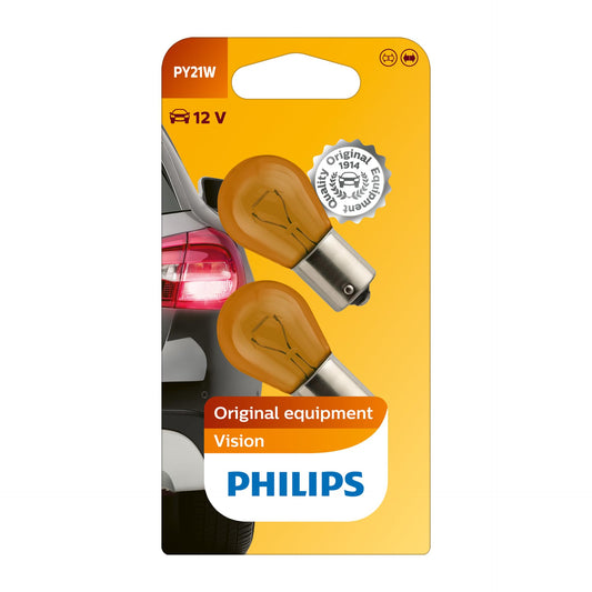 Phillips Vision PY21W-12V | Standard-Signal- und -Innenbeleuchtung (2er Packung)