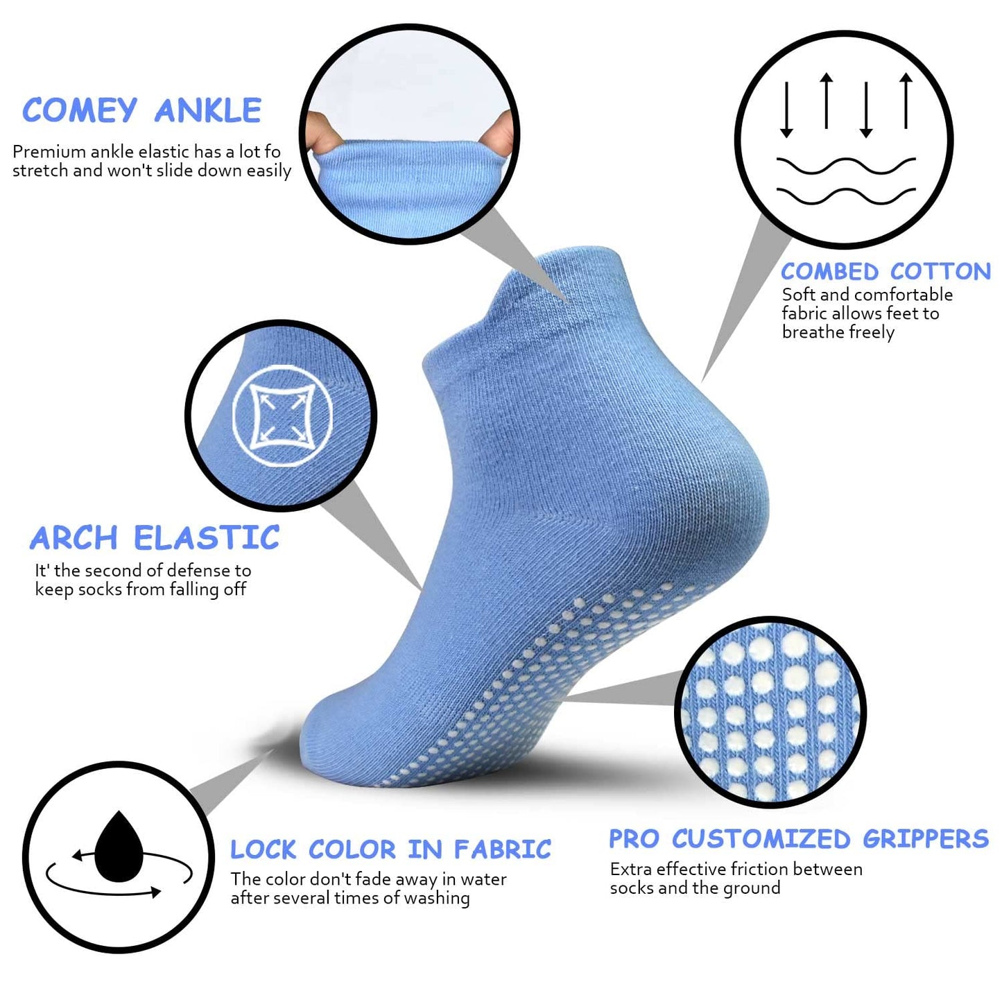 Children's anti-slip socks (12 pairs): anti-slip socks for boys and girls | 3-5 years