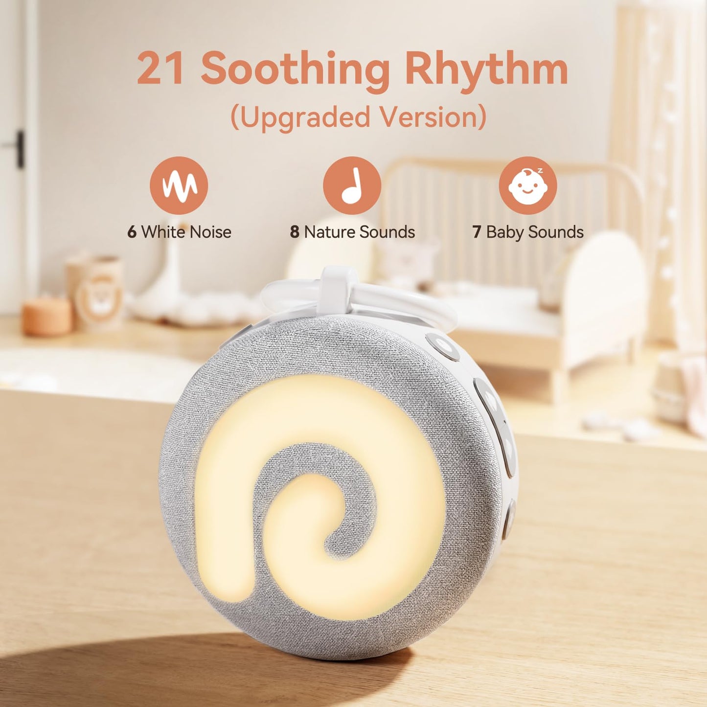 Dreamegg D11 Einschlafhilfe für Babys: 21-Sound Maschine, USB Wiederaufladbar