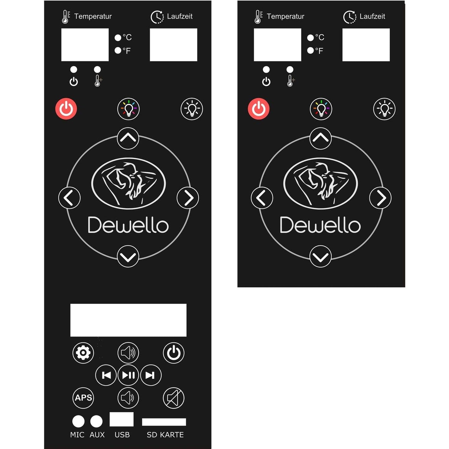 Dewello® Infrarotsauna 'Laval Plus' (135x105cm) für 1-2 Personen aus Hemlock-Holz, LED, Bluetooth