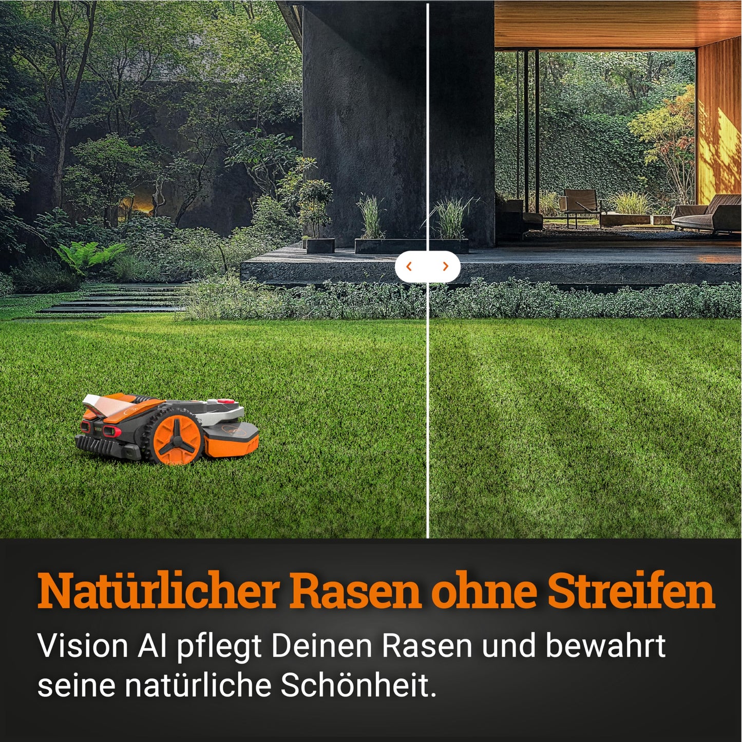 WORX Landroid Vision M600 AI robotic lawnmower (WR206E.1) for gardens up to 600m²: Wi-Fi & Bluetooth, hedgehog protection