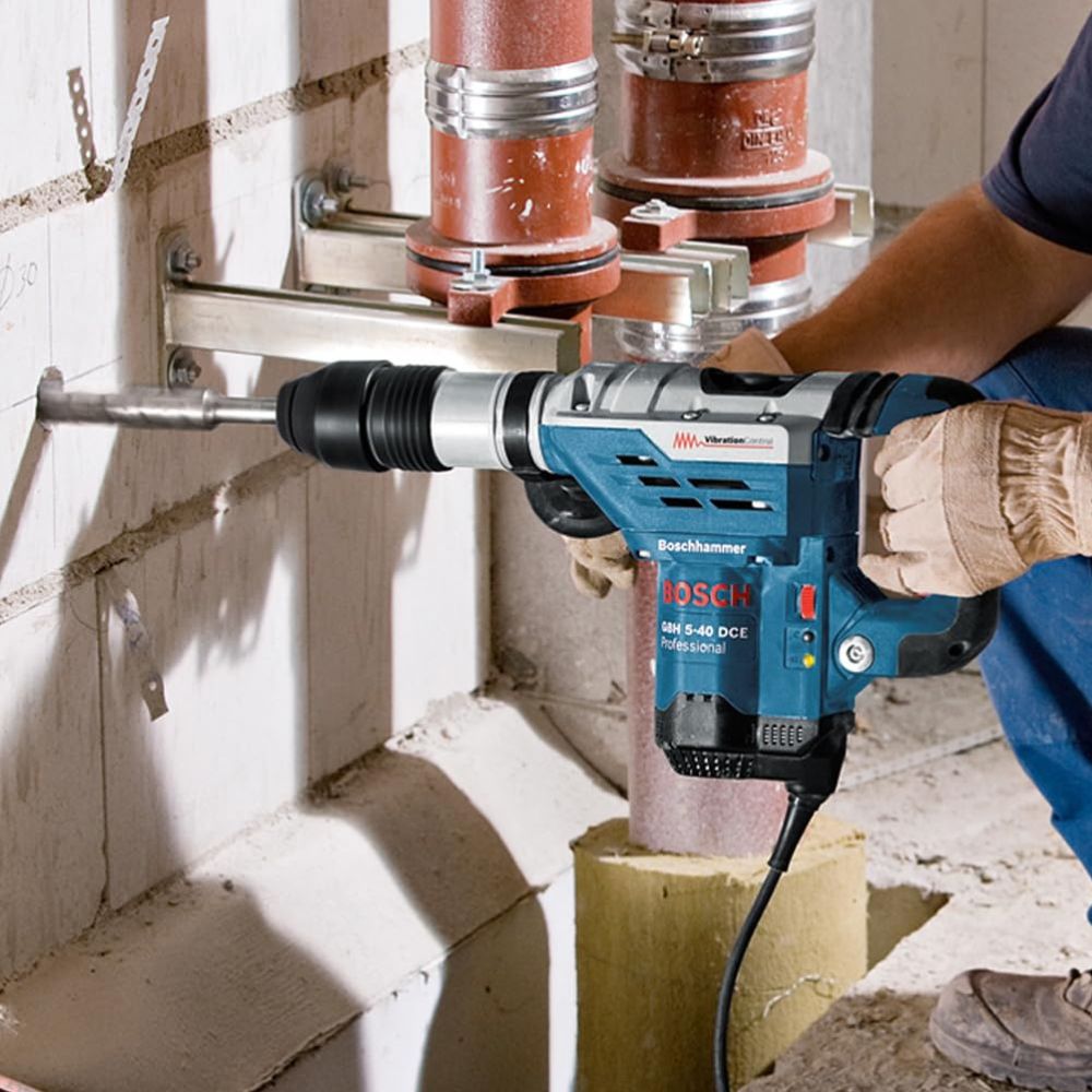 Bosch Professional Bohrhammer (GBH 5-40 DCE) inkl. Zusatzhandgriff + Handwerkoffer: SDS Max