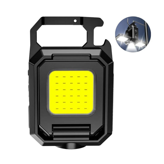 COB-Schlüsselbund Triple-LED Taschenlampe Ultra Version | 6-in-1 Multifunktional: USB Wiederaufladbar
