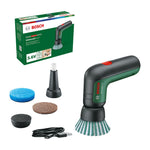 Bosch Home and Garden Akku-Reinigungsbürste mit 4 Reinigungsaufsätze, USB-Aufladung