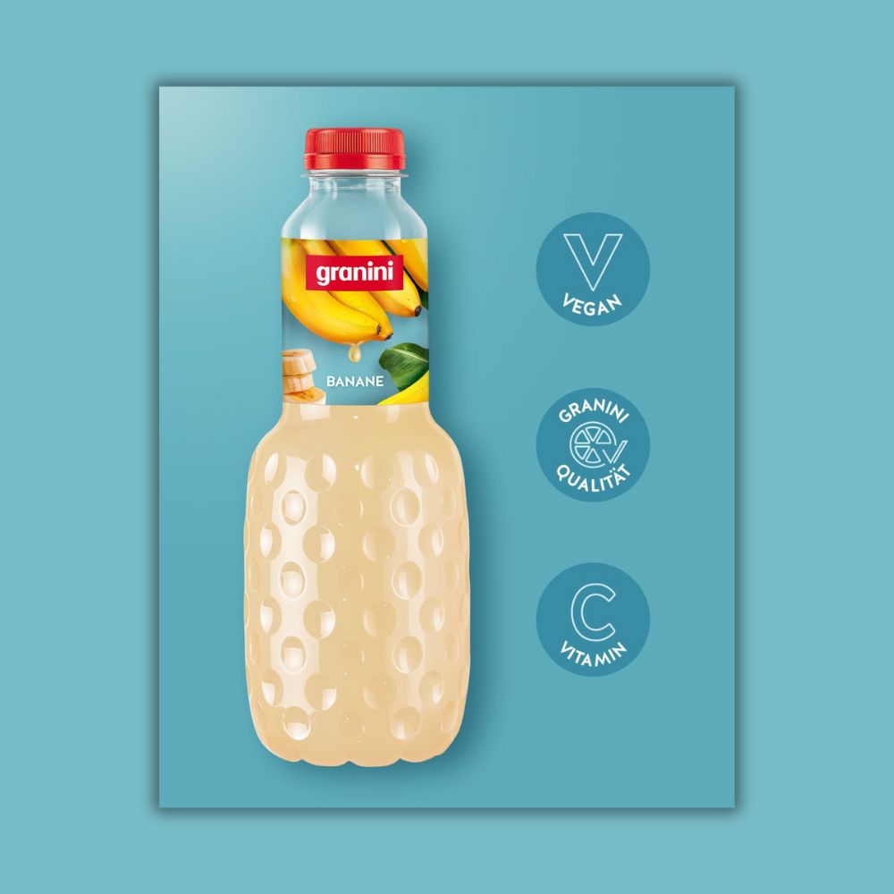 granini Drinking Pleasure Banana (6x 1 Liter) with deposit: Vegan, Natural