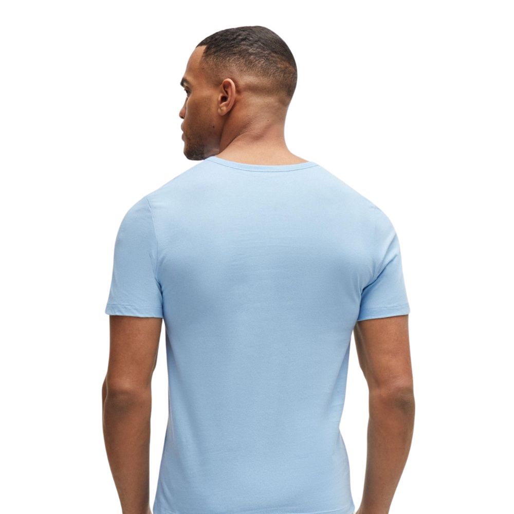 BOSS men's T-shirt: cotton jersey, logo embroidery, classic round neck