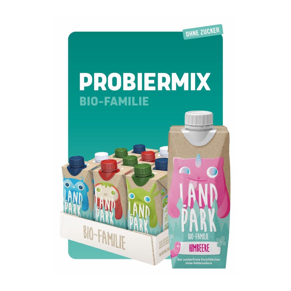 Landpark Bio-Familie Probier Mix (12x0,5L): Kindergetränk ohne Zucker und Süßungsmittel