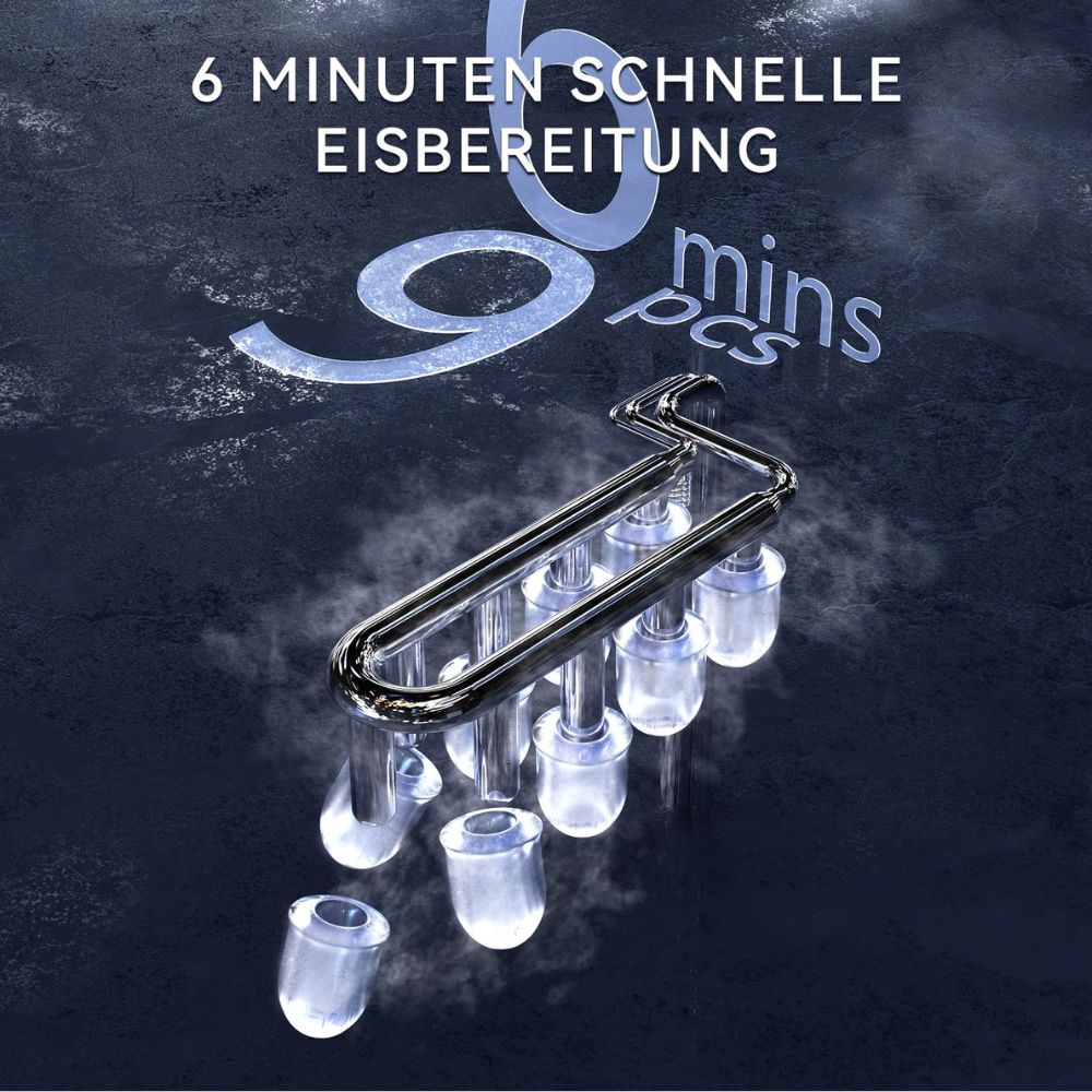 Selbstreinigende Eiswürfelmaschine (12kg in 24h): 2 Eiswürfelgrößen, Eiswürfelbereiter für Zuhause
