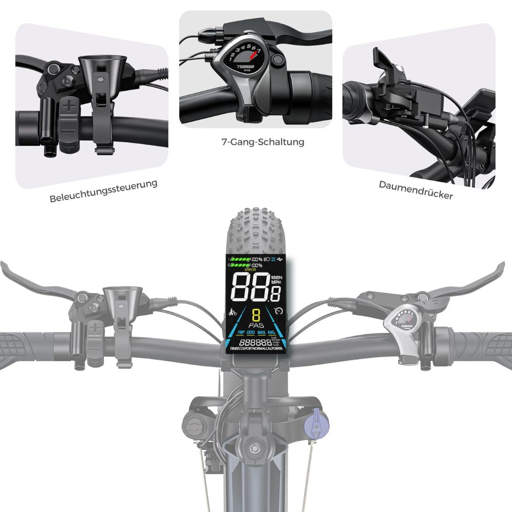 ENGWE E26 All-Terrain E-Bike: 250W, 48V, 16Ah battery, LCD, suspension fork & 7-speed gears