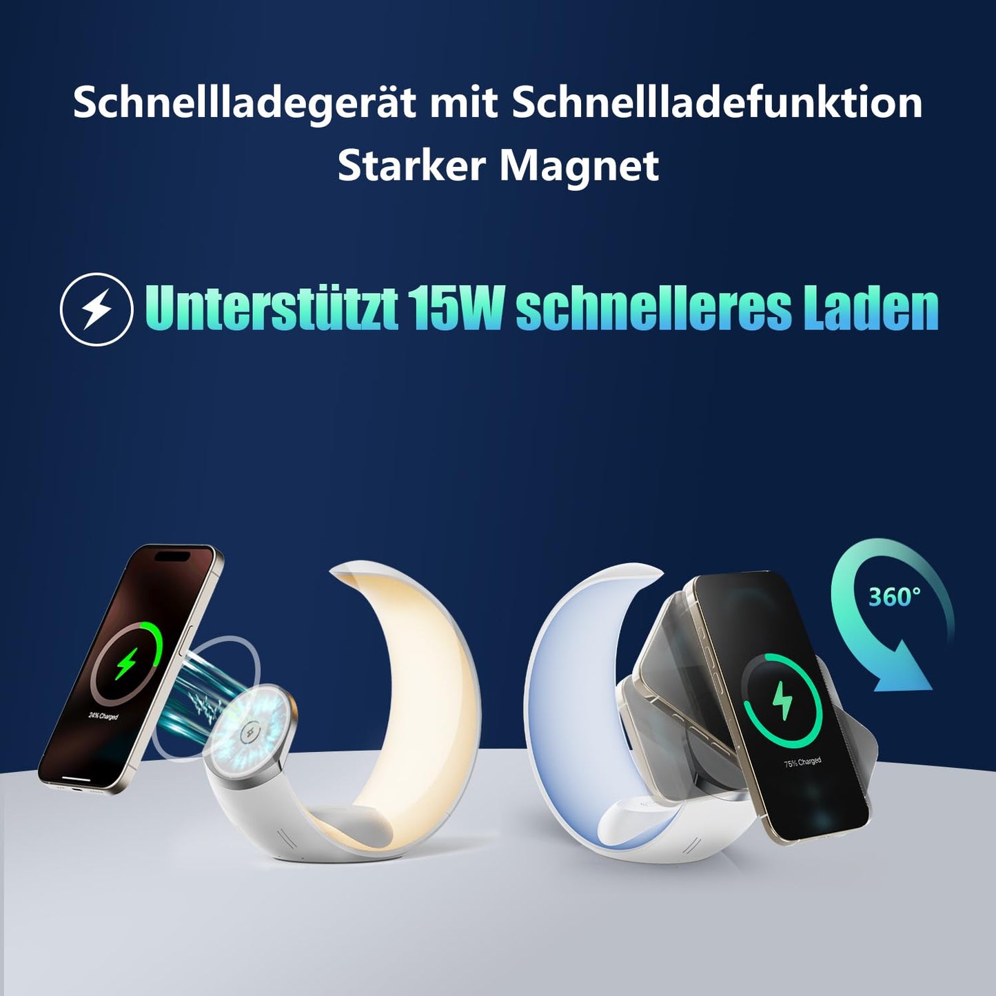 3-in-1 charging station with RGB light for iPhone, Watch &amp; AirPods