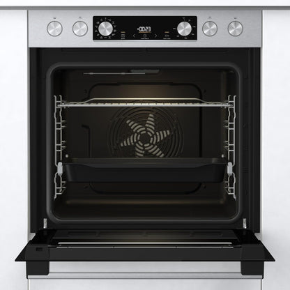 Gorenje Inox convection oven set (77L BigSpace): glass ceramic hob, AquaClea, PizzaMode, AirFry