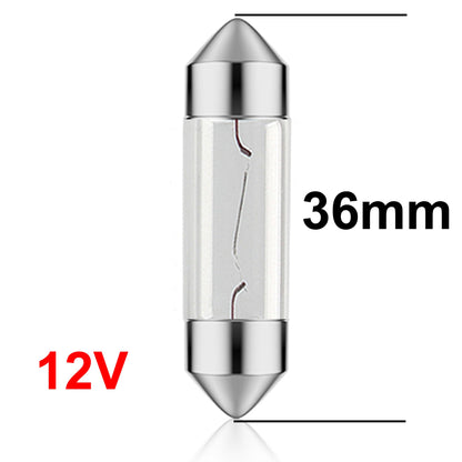 Set of 10 soffit 12V-5W-C5W-SV8.5-36mm license plate light, bulb for cars