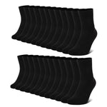 FALARY Cotton Men's Socks in Black | Breathable Business Socks (12 Pairs)