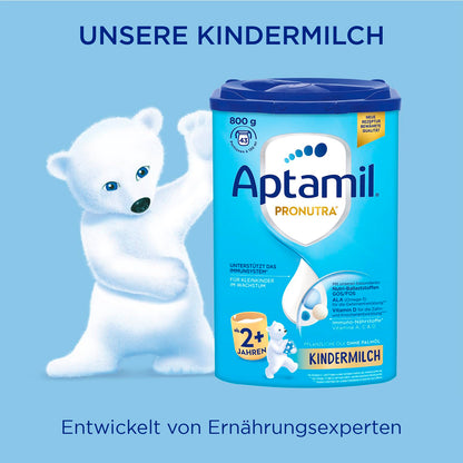 Aptamil Children's Milk 2+ (1x 800g) for growing toddlers - 43 portions of 130ml each