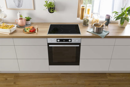 Gorenje Inox convection oven set (77L BigSpace): glass ceramic hob, AquaClea, PizzaMode, AirFry