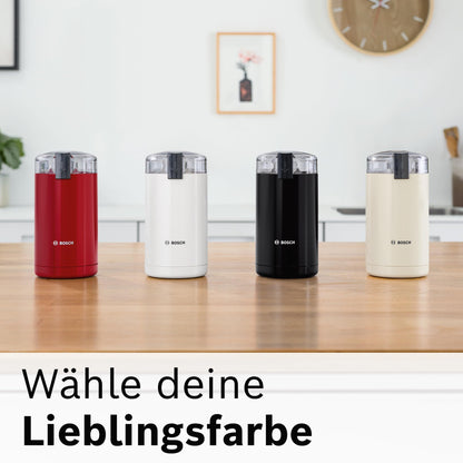 Bosch Elektrische Kaffeemühle (TSM6A013B): Edelstahl-Schlagmesser, 180W, 75g Bohnenbehälter