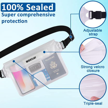 Wasserdichte Tasche mit verstellbarem Gurt für Wassersportler, Strand, Schwimmen