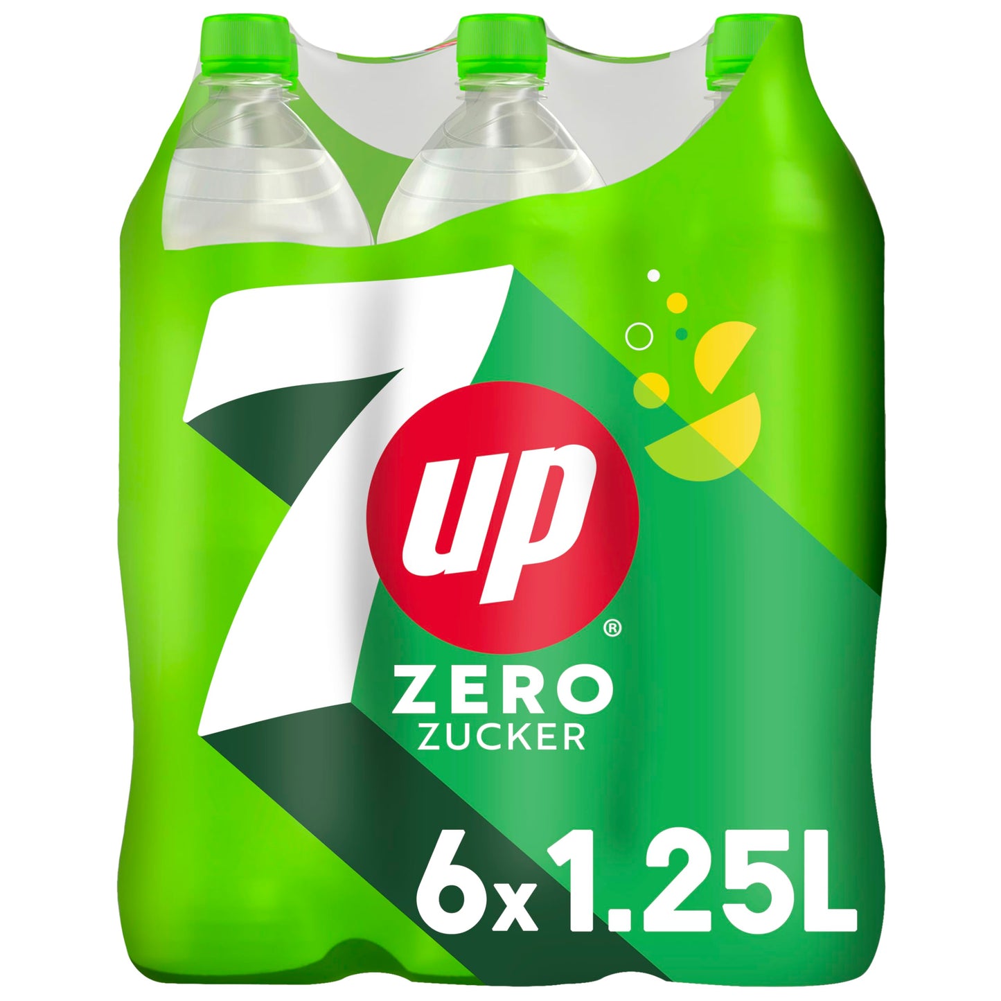 7up ZERO (6x1.25l): Sugar-free lemonade with lemon and lime flavor