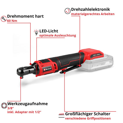 Einhell Cordless Ratchet Screwdriver (TE-RW 18/60) Li-Solo Power X-Change without battery