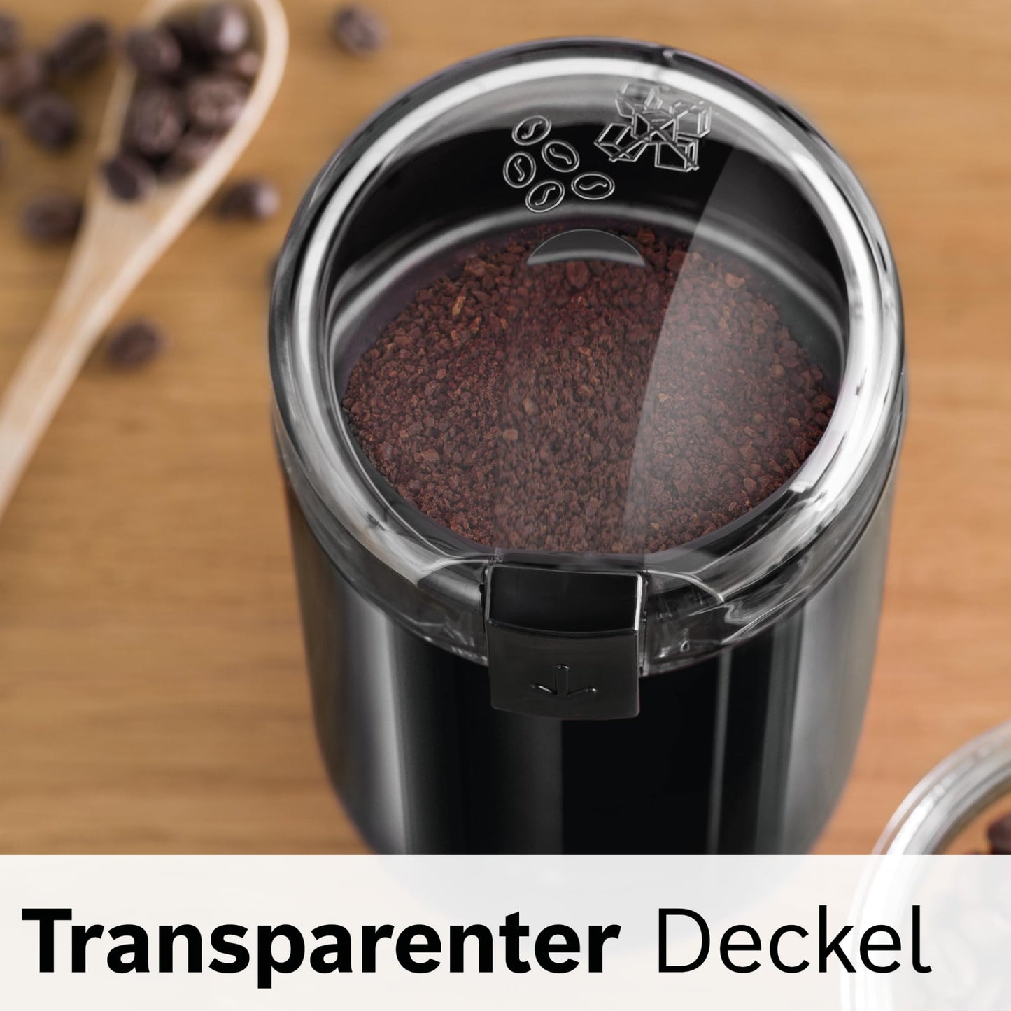 Bosch Elektrische Kaffeemühle (TSM6A013B): Edelstahl-Schlagmesser, 180W, 75g Bohnenbehälter