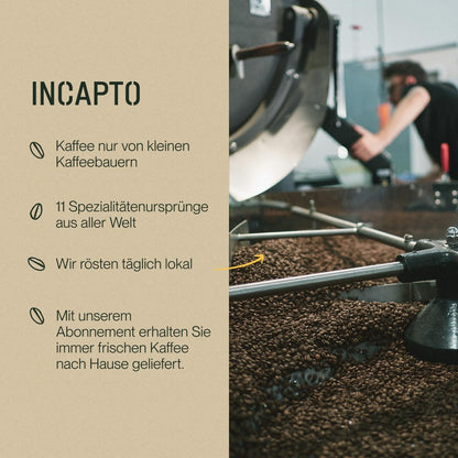 Incapto Spezialitäten-Kaffeebohnen (1kg): Single-Origin Kolumbien: Espresso 100% Arabica