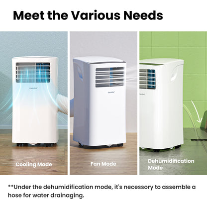 Comfee 3-in-1 Portable Air Conditioner (MPPH-09CRN7) with Exhaust Hose: 9000 BTU - 2.6kW