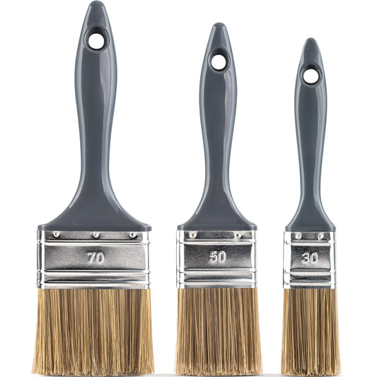Color Expert Lasur-Flachpinsel-Set (3-teilig) für Lasur- und Malerarbeiten | Kunststoffgriff 