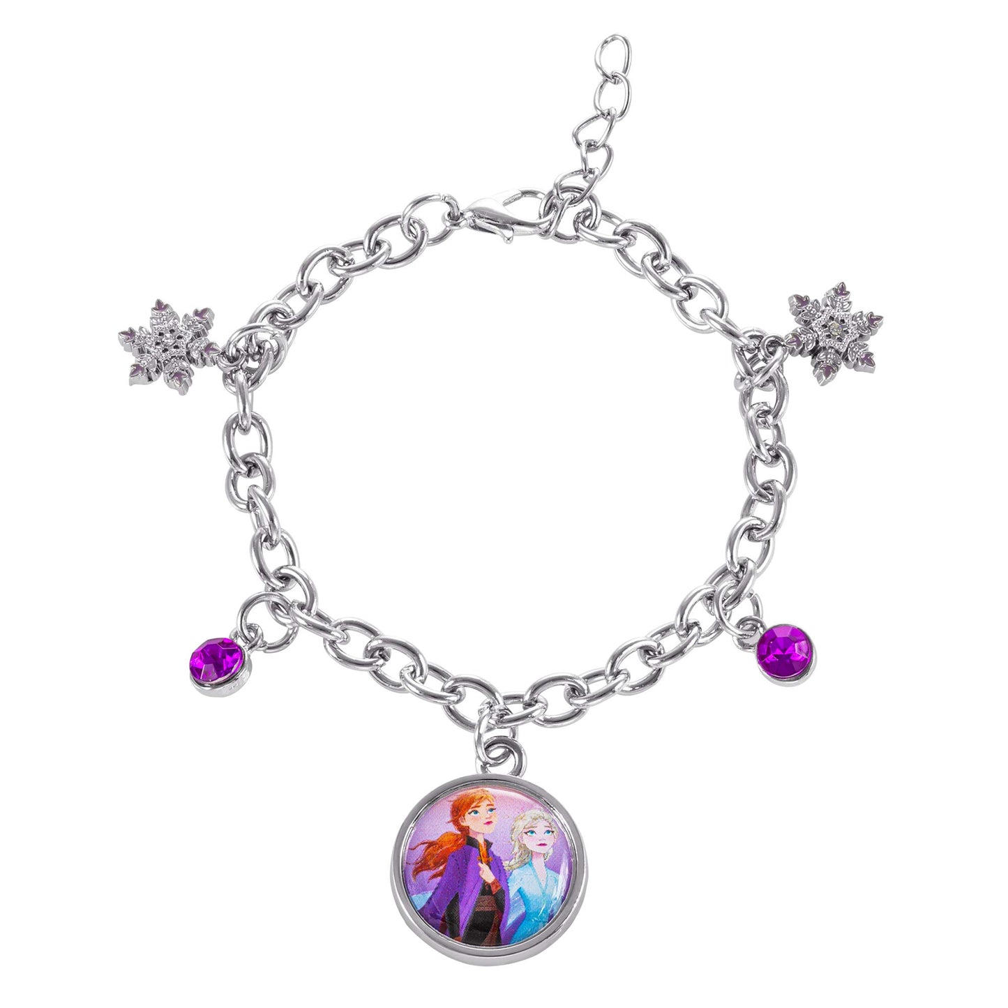 Disney 'Die Eiskönigin' Kristall Metall-Stein Charm-Armband für Damen - 17cm