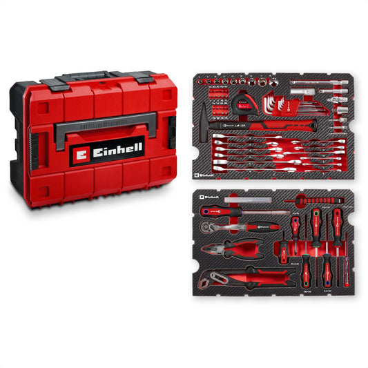 Original Einhell E-CASE 80-tlg. Werkzeugkoffer (Werkzeug-Set für die Werkstatt oder zu Hause))