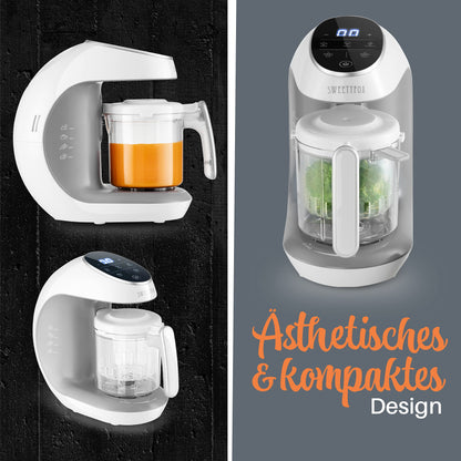 SWEETY FOX: 7-in-1 Multifunktions Babynahrungszubereiter mit automatische Reinigungsfunktion
