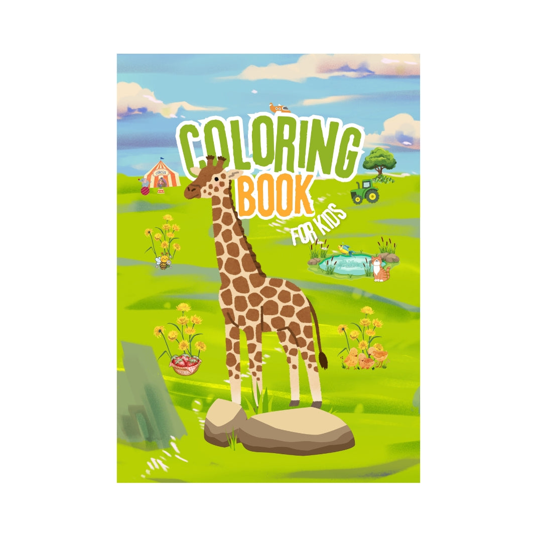 Coloring Book for Kids: Learn, Trace & Color: Preschool & Kindergarten Activity (8.5 by 11 inches)
