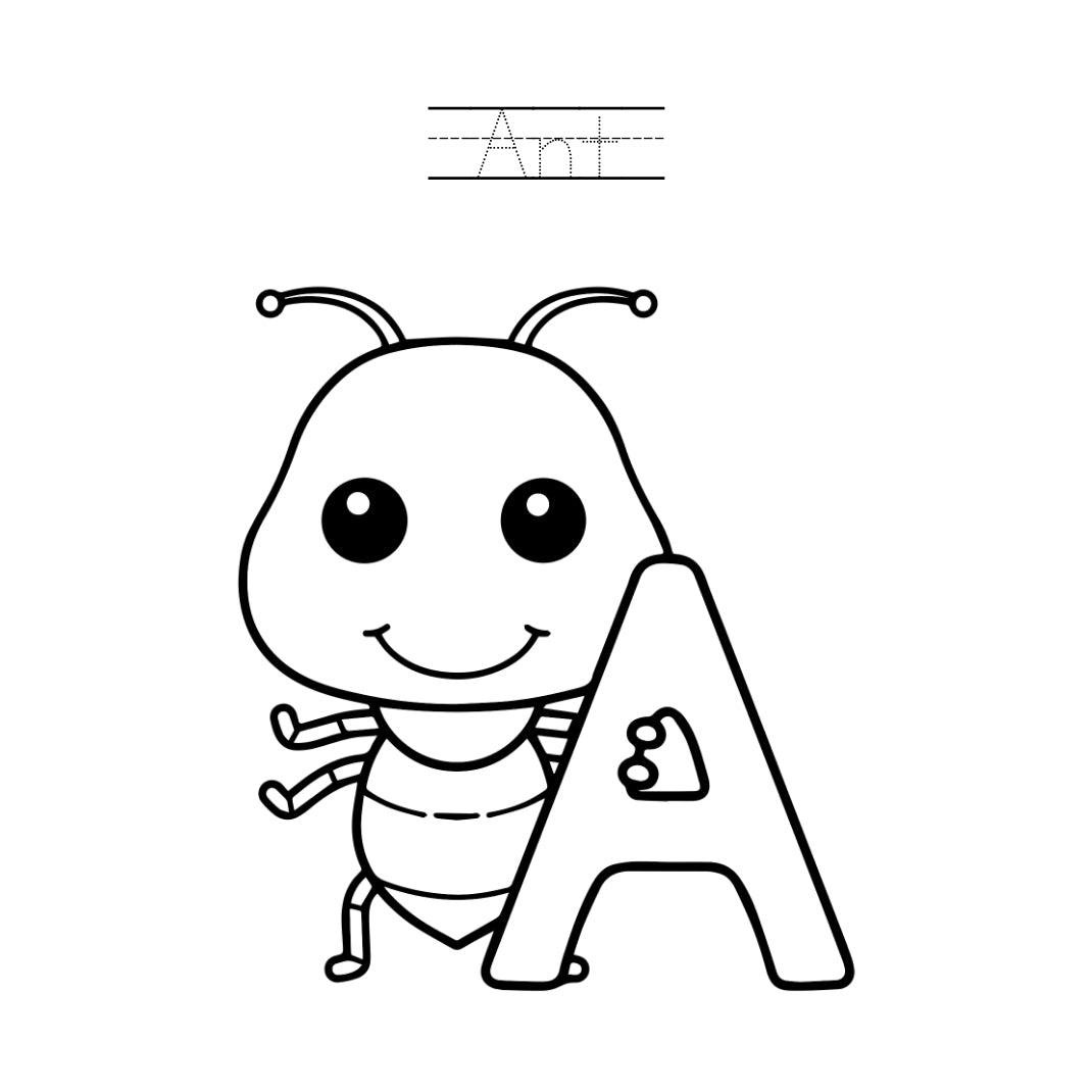 Coloring Book for Kids: Learn, Trace & Color: Preschool & Kindergarten Activity (8.5 by 11 inches)