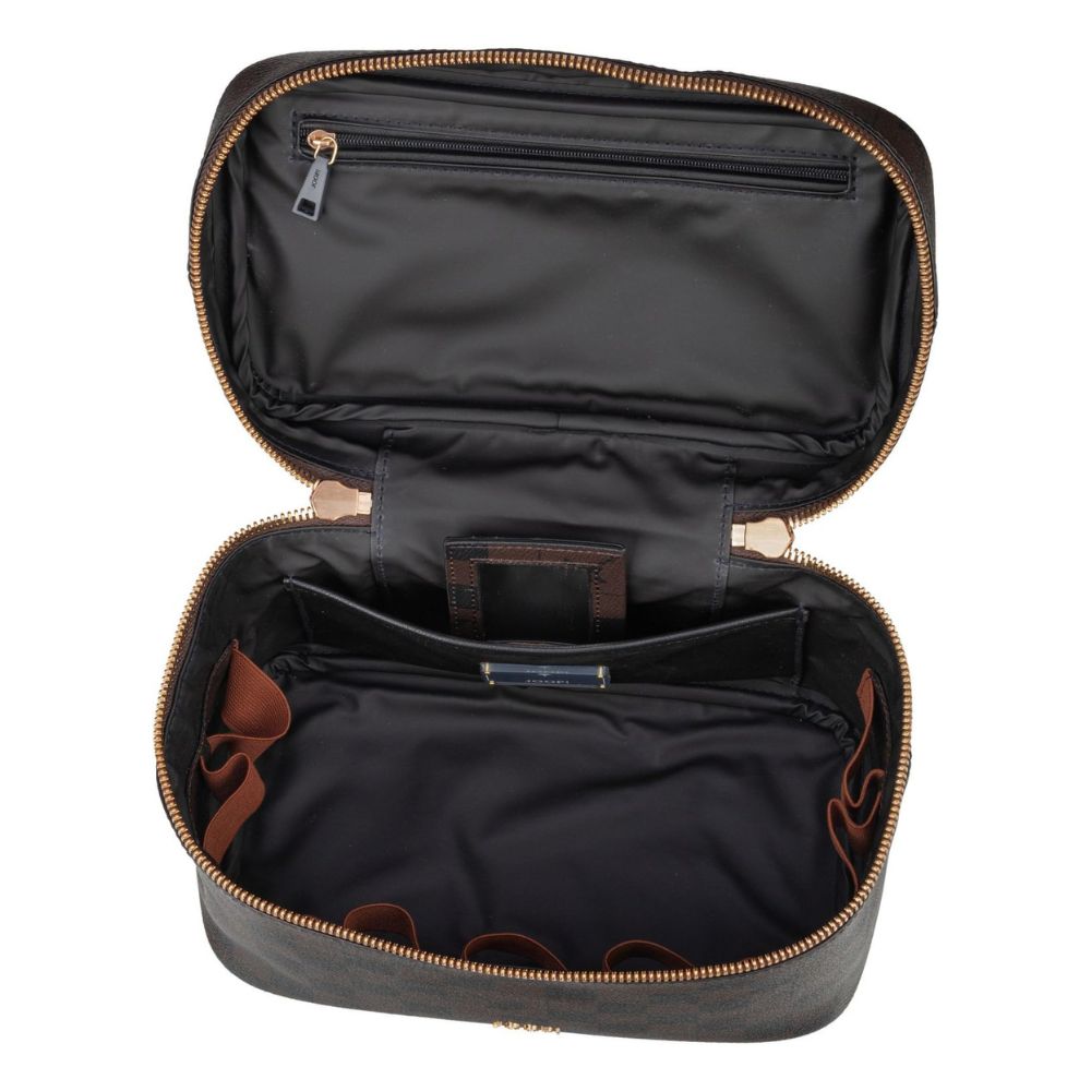 JOOP! 'Cortina Piazza' toiletry bag in dark brown with removable mirror
