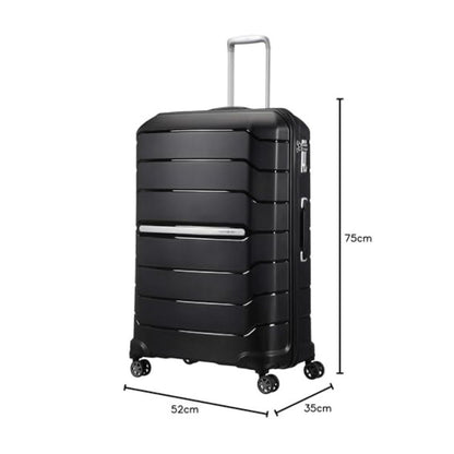 SAMSONITE Flux - Spinner L: Erweiterbarerer Koffer (75 - 99cm/111 Liter) | Schwarz