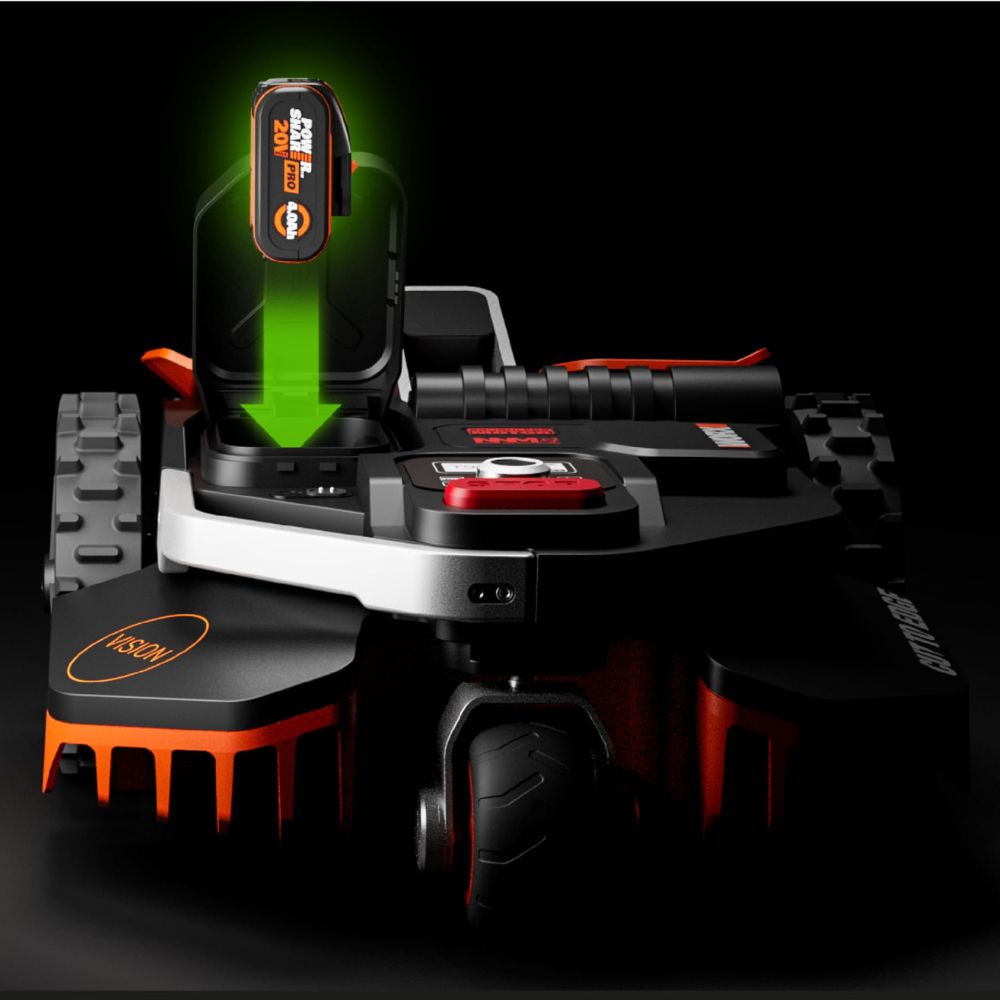 WORX Landroid Vision M600 AI robotic lawnmower (WR206E.1) for gardens up to 600m²: Wi-Fi &amp; Bluetooth, hedgehog protection