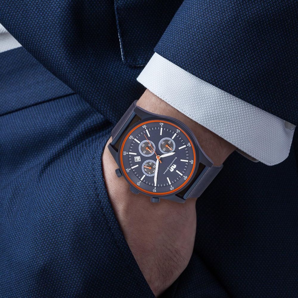 Rhodenwald & Söhne Chronograph Herrenuhr (10010358) mit Edelstahl-Armband