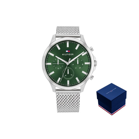 Tommy Hilfiger 'Multi Dial Quartz' watch for men with silver stainless steel mesh link bracelet 