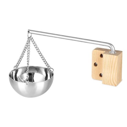 WOOLUCK Sauna Verdampferschale aus Edelstahl: Aroma Schüssel mit Zubehör | Hängend