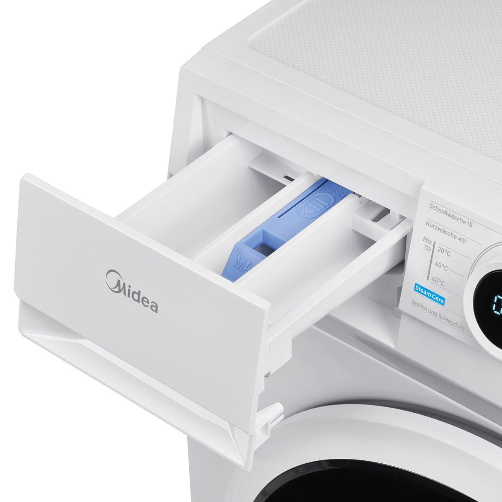 Midea (MF10EW70B) Washing Machine (7kg): Inverter Quattro Motor &amp; Steam Function