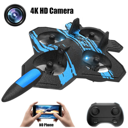 F22 RC Kampfflugzeug Drohne mit 4K HD Kamera - Blau