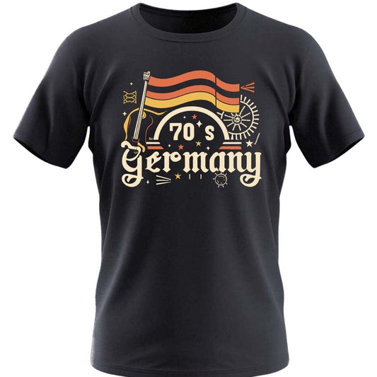 70's GERMANY Men's T-Shirt | Germany Print Short Sleeve Summer Tee